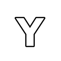 ملصق حديد حرف Y