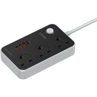 لدنيو - توصيلة كهربائية 3 أفياش + 3 مداخل USB + مد...