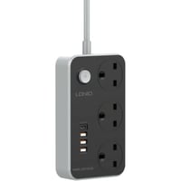 لدنيو - توصيلة كهربائية 3 أفياش + 3 مداخل USB + مد...