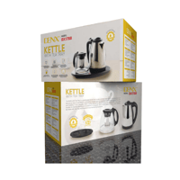 دنيكس - غلاية كهربائية بسعة 2.0 لتر مع إبريق شاي ز...