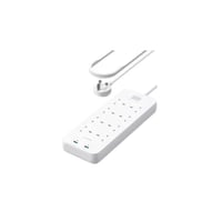 انكر - توصيلة 8 منافذ طاقة مع منفذين USB-A بطول 1....