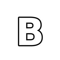 ملصق حديد حرف B