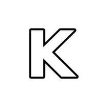 ملصق حديد حرف K