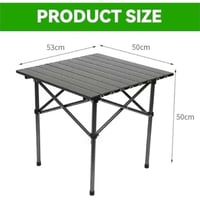 طاولة تخييم قابلة للطي مع جراب اللون أسود - 2