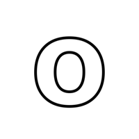 ملصق حديد حرف O