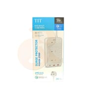 تي اي تي - توصيلة كهربائية 6 أفياش + 2 يو اس بي +...