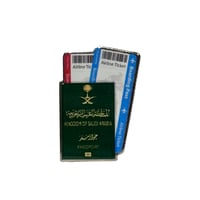 ملصق حديد تذاكر السفر مع الجواز السعودي