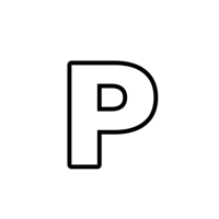 ملصق حديد حرف P