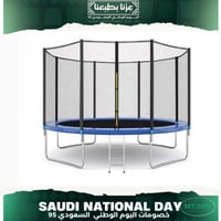 نطيطة ترامبولين 10 قدم مع حواجز شبك وسلّم