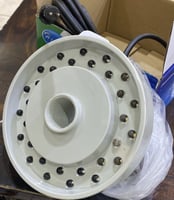 كشاف مجوف اصفر واحد بوصة مع محول مدمج 10.5 وات