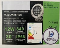 كشاف قاعدة 12w/ 12v ملون مع اصفر مع ريموت كنترول