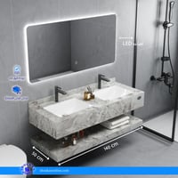 مغسلة بورسلان حوضين ( ليزر ) 120 - 140 سم