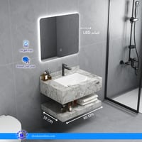 مغسلة بورسلان ( ليزر ) - رمادي