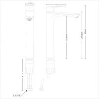 خلاط طويل VERAGO - كروم