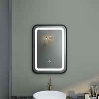 مرايا بإضاءة LED لونين - أسود