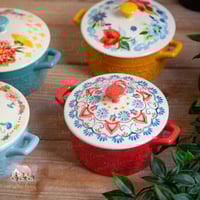 9059 قدور ميني متعددة الاستخدام مع غطاء بألوان زاه...