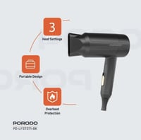 مجفف الشعر الكهربائي بقوه 1200 واط من بورودو