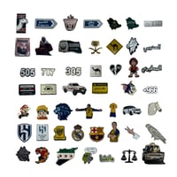 مجموعة ملصقات حديد بأشكال مختلفة