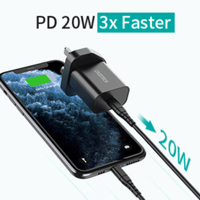 شاحن جداري تشويتيك سريع بمنفذ PD وقوة 20 واط - اسو...