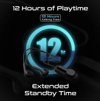 h – سماعة لاسلكية رياضية بتصميم كليب-أون وصوت عالي...