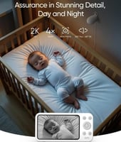 يوفي - كاميرة 2K HD مراقبة E20 معه شاشة 5 انش 720p