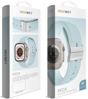 هلمت - سوار جلدي أنيق مقاوم للماء ساعة ابل يدعم مق...