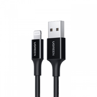 سلك شاحن يوجرين USB إلى آيفون بطول 2 م - أسود