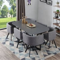 طاولة طعام فاخرة مع 6 كراسى بتصميم راقى