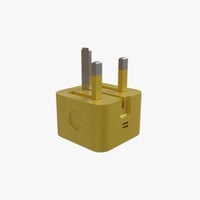 شاحن أورماك 35 وات منفذين تايب سي - اللون أصفر