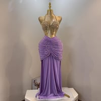 بدلة رقص مصري لولو فخمة وأنيقة متعددة الالوان