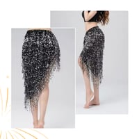 ربطة خصر للرقص الشرقي فضي