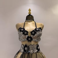 بدلة رقص مصري فخمة بثلاث قطع