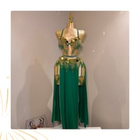 بدلة رقص مصري للمحترفات اخضر