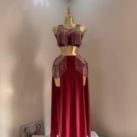 بدلة رقص شرقي لامعة وانيقة متعددة الالوان