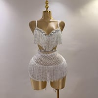 بدلة رقص شرقي ثلاث قطع ألوان متعددة