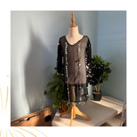 جلابية اطفال للرقص الشرقي لون اسود مع فضي