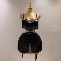 بدلة رقص شرقي ثلاث قطع ألوان متعددة