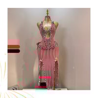 بدلة رقص مصرية مخططة