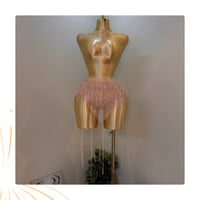 حزام رقص مصري لامع وانيق بأهداب طويلة