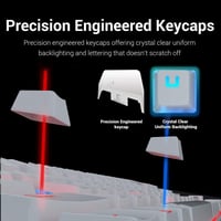 كيبورد العاب ميكانيكي ريد دراجون كومارا باللون الا...