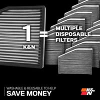 فلتر مكيف K&N لكزس NX250 2021-2025 قابل للغسل – أص...