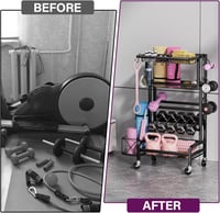 منظم معدات الجيم المنزلي متعدد المستويات