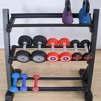حامل دمبل وأثقال مكون من ثلاث رفوف