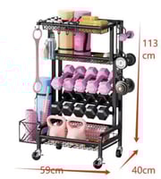 منظم معدات الجيم المنزلي متعدد المستويات