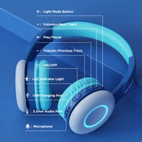 سماعة رأس للأطفال لاسلكية مايسترو ماكارون متعددة ا...