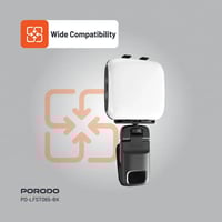 قاعدة اضاءة تصوير 360درجه 3الوان Porodo