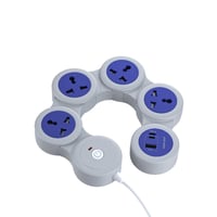 توصيلة كهربائية 4 مداخل منفذين Pd مدخل Usb سلك 3 م...