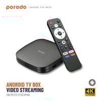 جهاز TV Box بدقة 1080p بريموت تحكم Porodo
