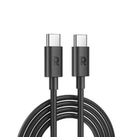 كيبل تايب سي C جلد اسود طول مترين راف باور