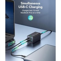 منصة شحن 4 مداخل 120 واط + كيبل تايب سي C راف باور